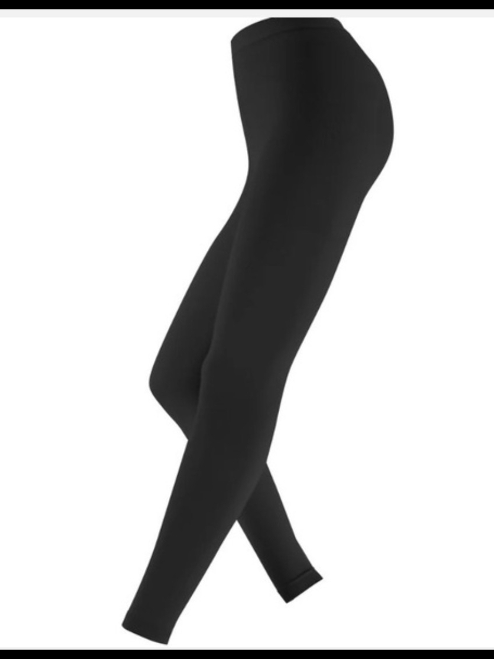 Women's Black High-Waist Compression Leggings Sz L